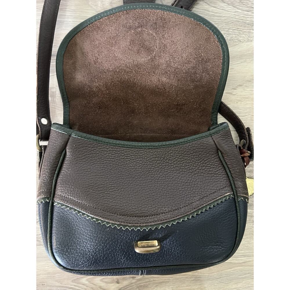 Vintage Dooney & Bourke Teton Collection All-Weather Leather saddle bag Brown - Picture 11 of 11